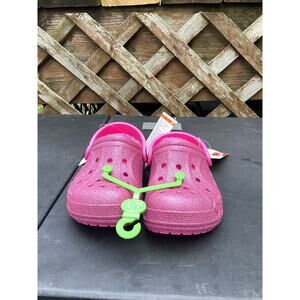 Crocs Baya Platform Glitter pink Clog For Women Size 9